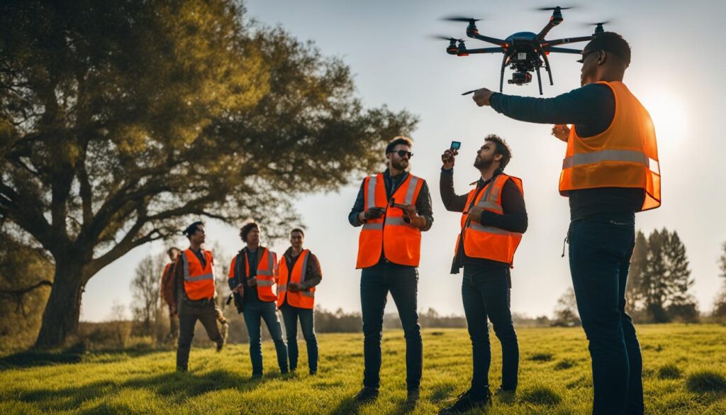 Quadcopter Pilot Demonstrating Safety Measures