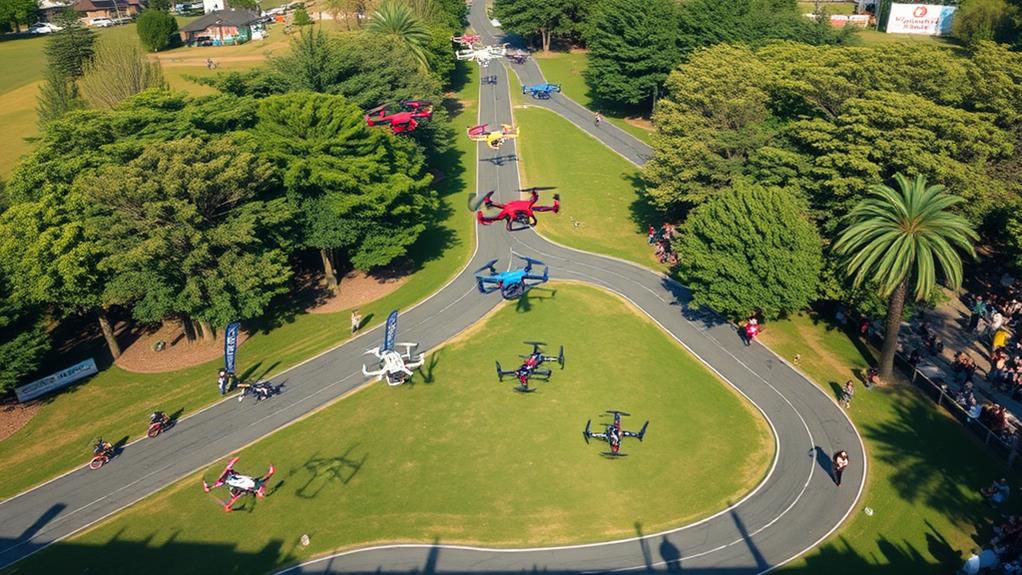 participating in drone racing